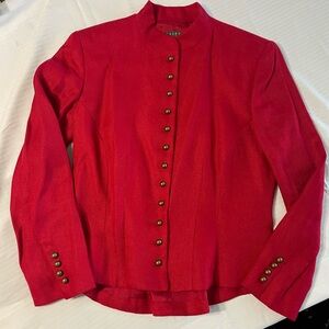 Ralph Lauren Vibrant Red Linen Jacket